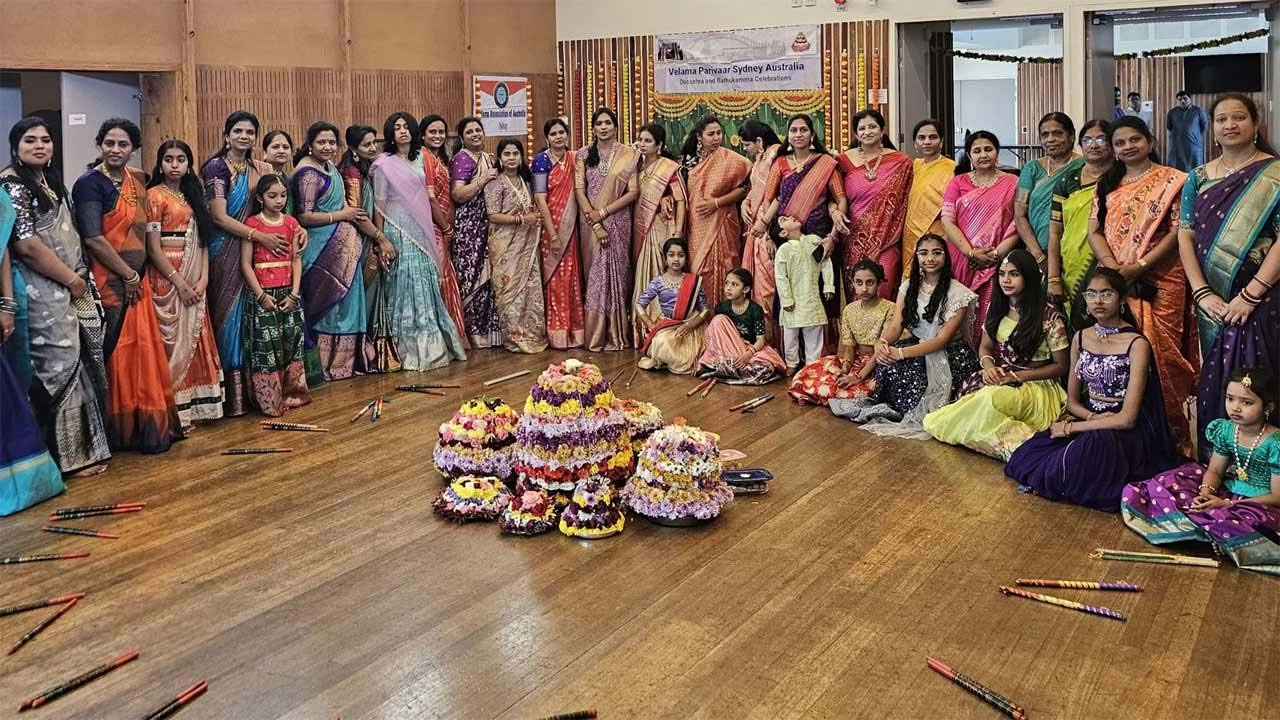 Velama Association Of Australia Hosts Grand 7th Bathukamma Celebration In Sydney