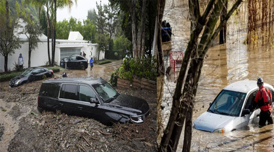 Water rains in California.. 3 dead
