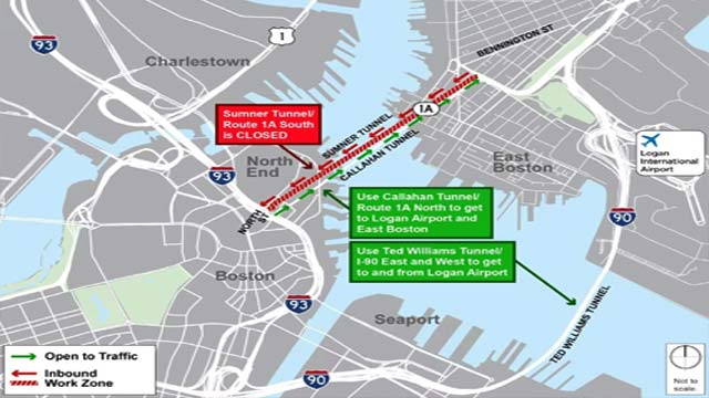 5 Essential Maps for Navigating from Logan Airport During Sumner Tunnel ...