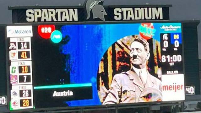 Michigan State Apologizes for Displaying Adolf Hitler Photo Before Football Game