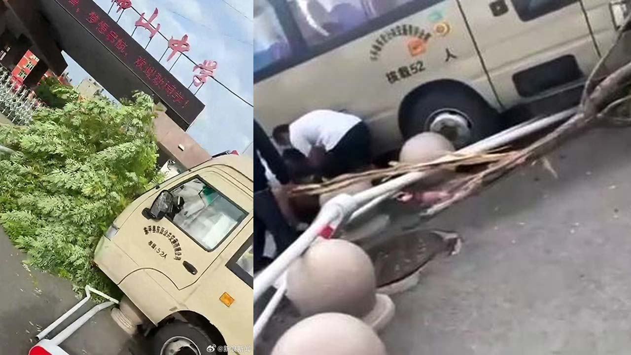 How about: Bus Crash Outside School in Taian, Shandong: Students Injured?