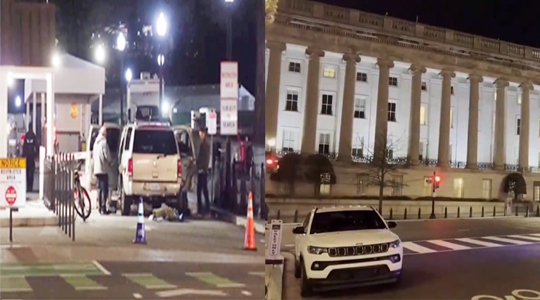 The car that jumped on the American White House gate