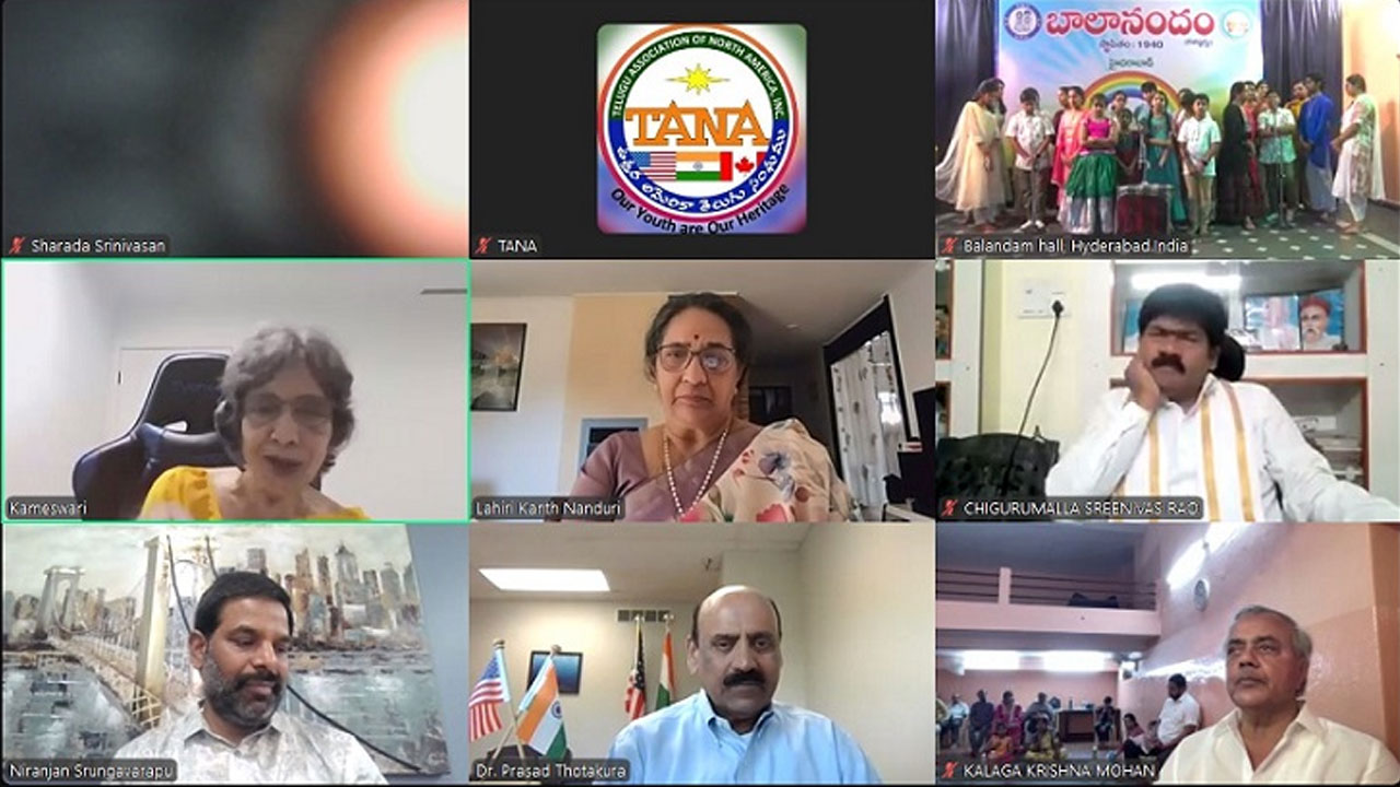 TANA Honors 85 Years of Balananda Sangam in Memory of Radio Annayya and Akkayya