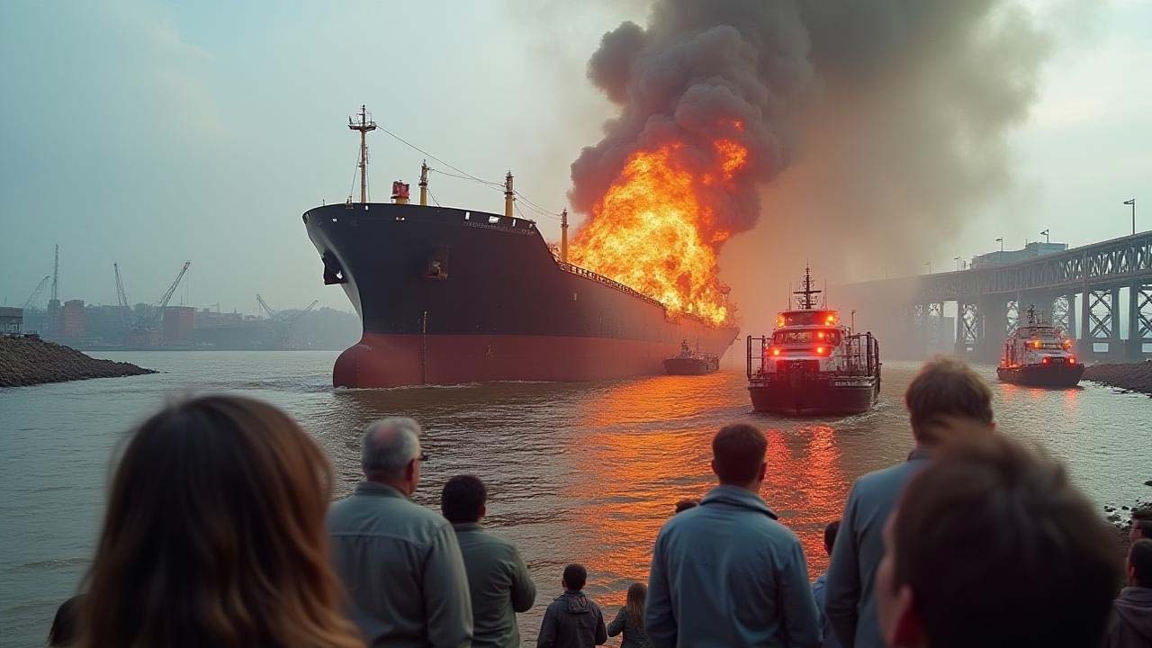 Baltimore Ship Blaze Sparks Panic, Authorities Contain Fire