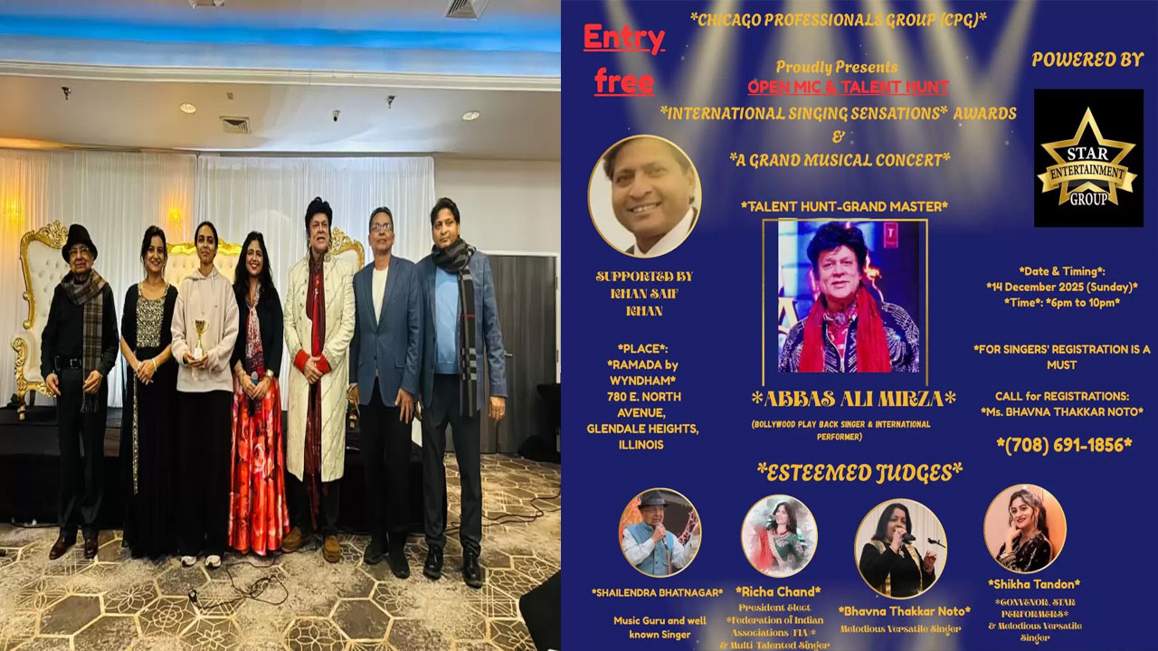 Siddhi Jain Wins Chicago Professionals Group Talent Hunt Showcasing Local Singers