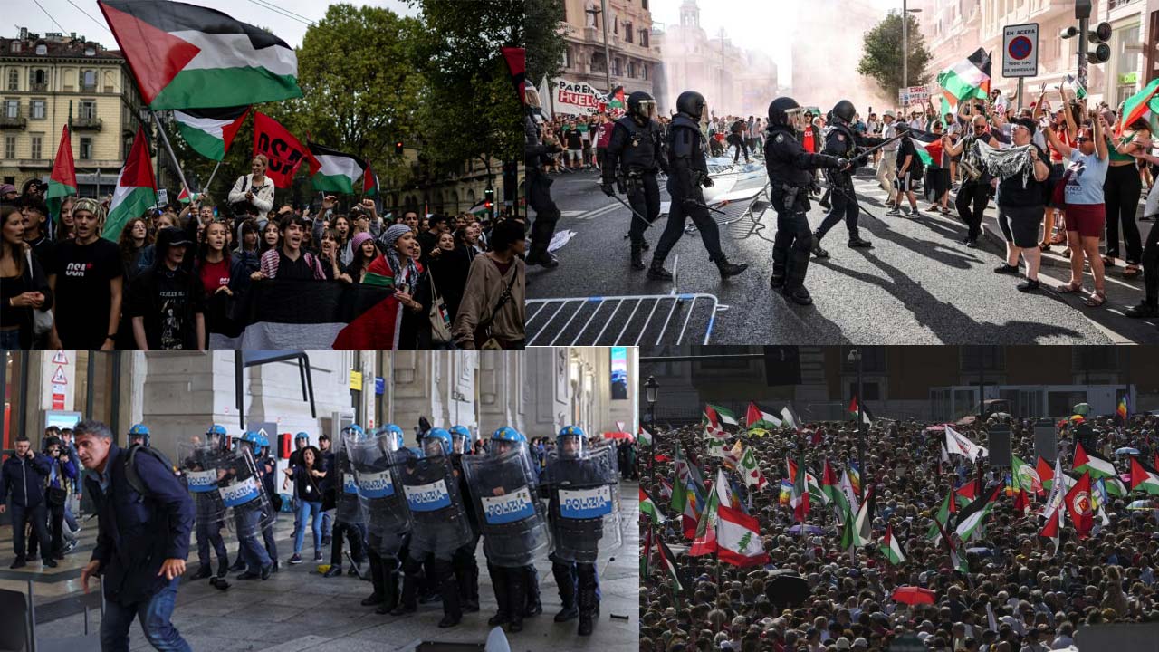 Italy Protests Erupt Over Melonis Refusal To Recognise Palestine