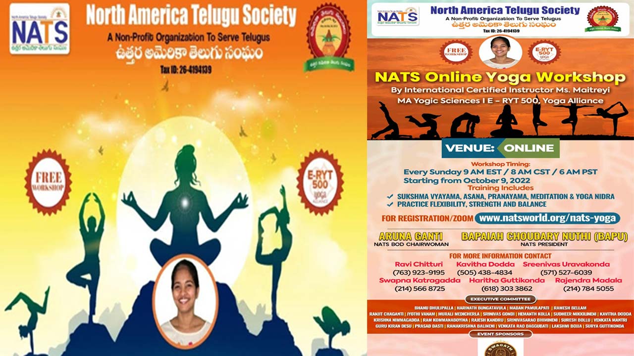 NATS Yoga Workshop Classes With Certified Instructor Maitreyi
