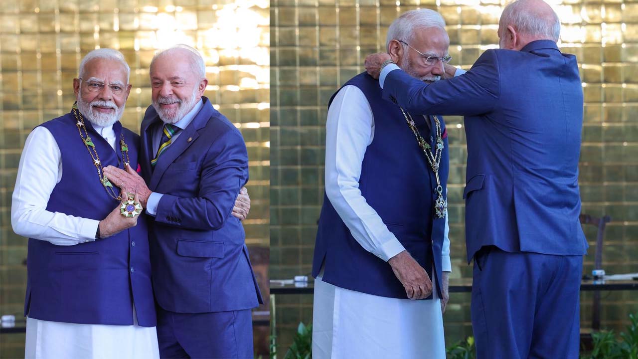 PM Modi Honoured With Brazils Highest Civilian Award