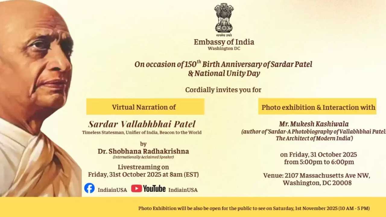 Indian Embassy DC Hosts Tribute to Sardar Vallabhbhai Patel