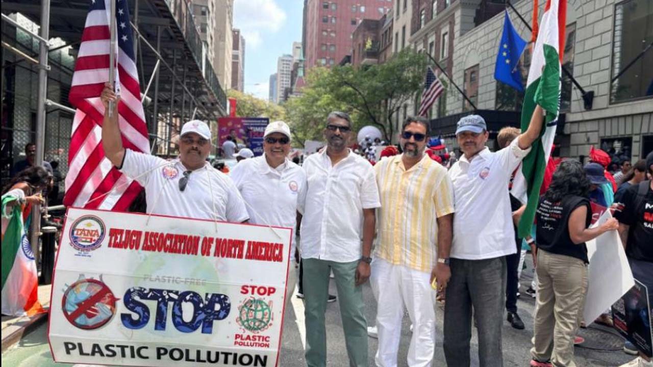 North American Telugu Association Marks Independence Day At NY Parade