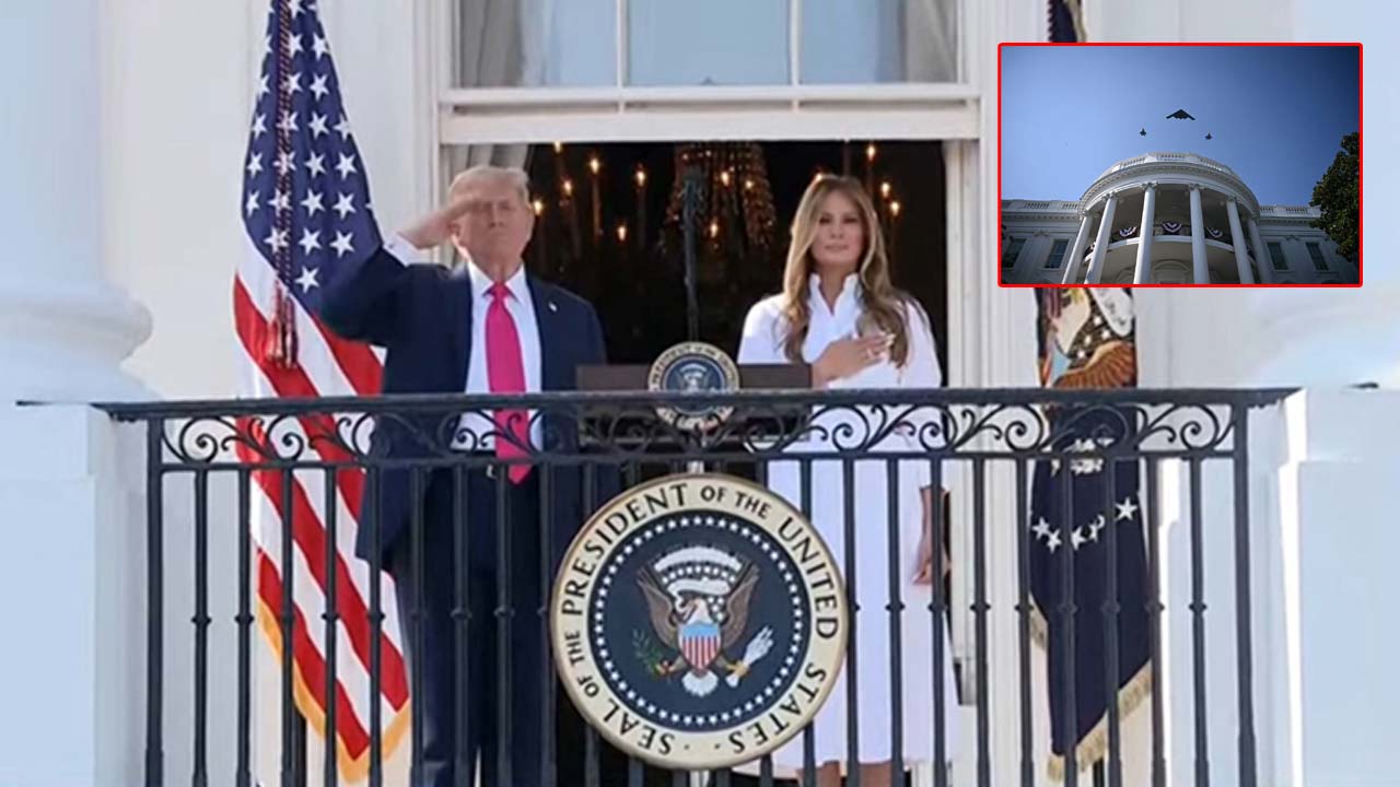 Trump, Melania Salute B2 Bombers On July 4 In Viral Moment