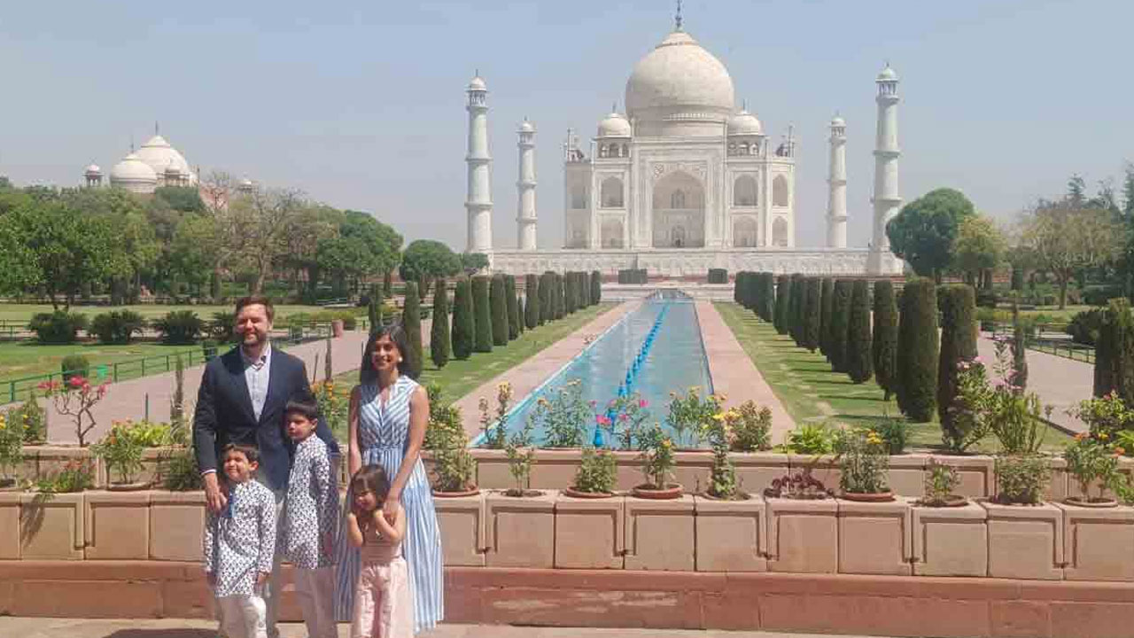 US Vice President JD Vance Visits Taj Mahal with Family During India Tour