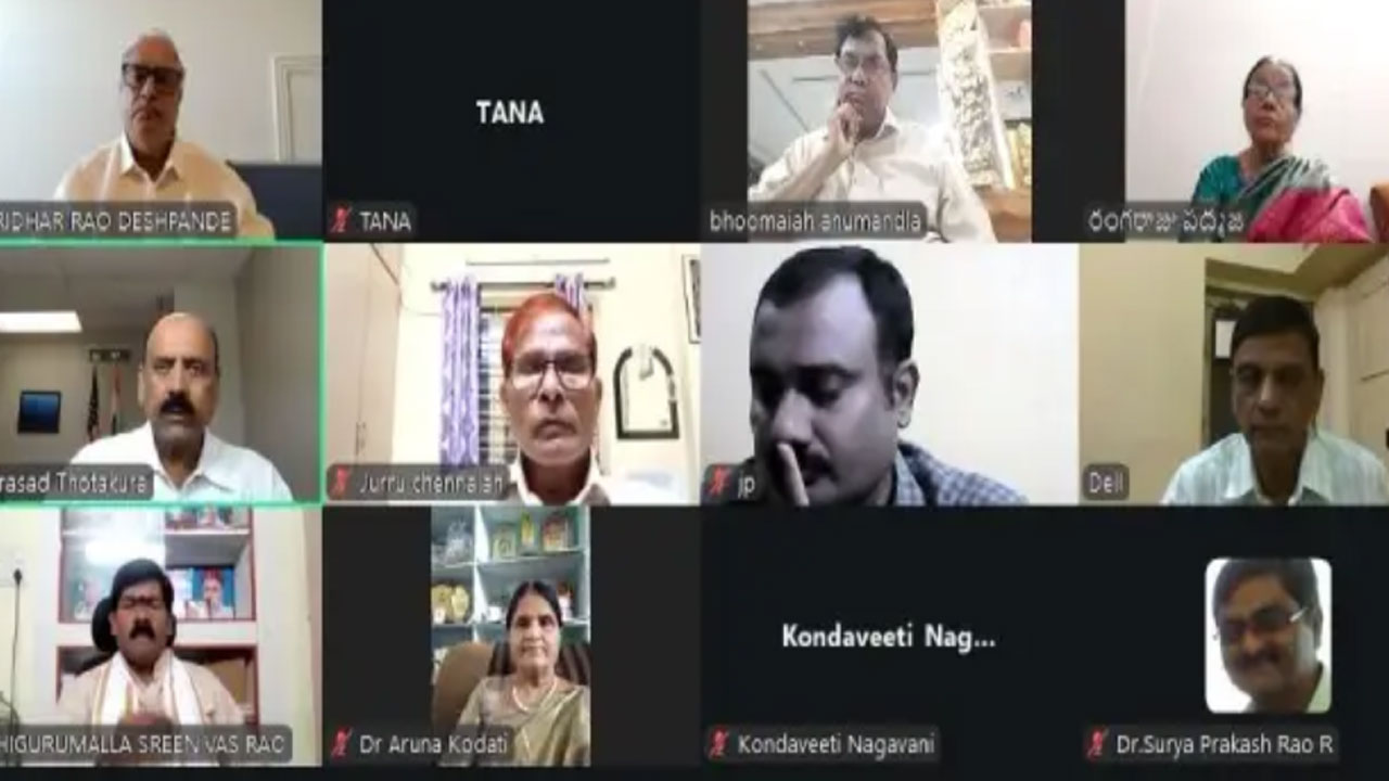 TANA Honors Telangana Talents at Virtual Sahitya Meet