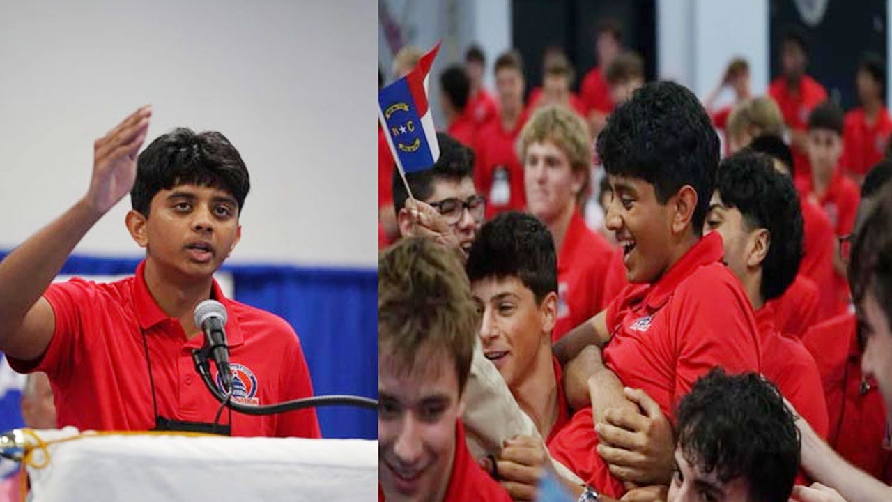 Telugu-Origin Student Krish Korrapati Elected Boys Nation Vice President in U.S.