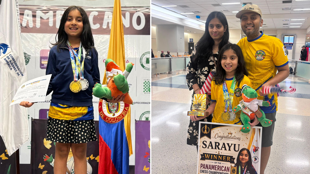 8-Year-Old Sarayu Thalapaneni Wins Pan-American Chess Championship With 9/9
